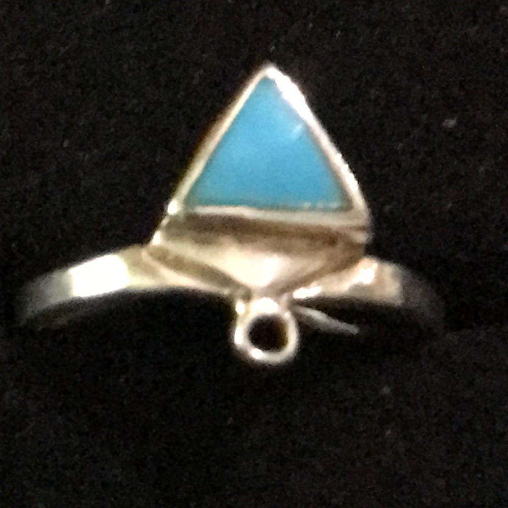 Vintage Navajo Turquoise slave 925 Sterling Silver Ring